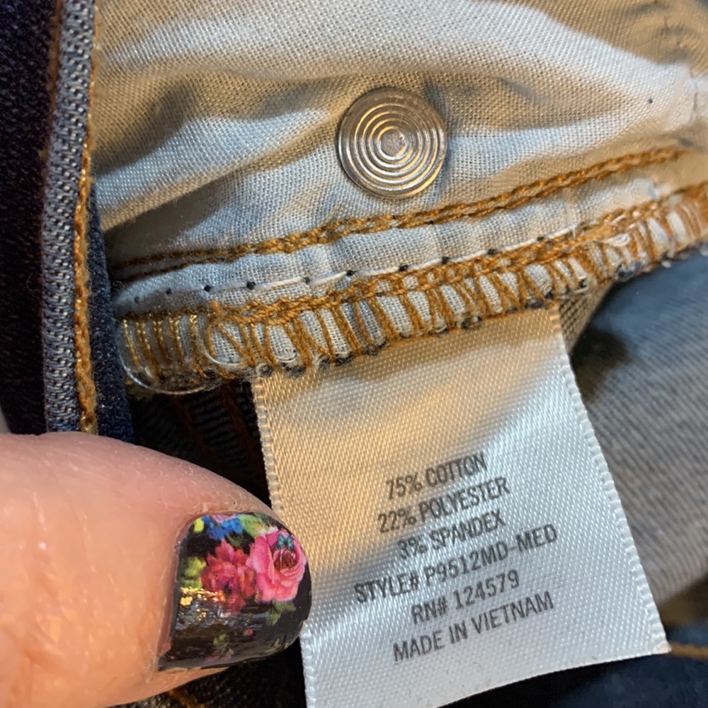 Harper Jeans Size 25 Skinny Distressed Dark Wash - Picture 8 of 8